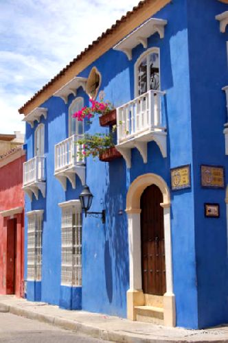 Fachadas de las casas de Cartagena de Indias - Colombia