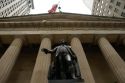 Federal Hall with statue of George Washington - New York