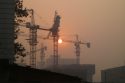 City dawns on Beijing in construction  The contamination is 
