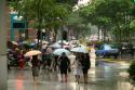 Rain in the CBD - Central Business District - Singapore
