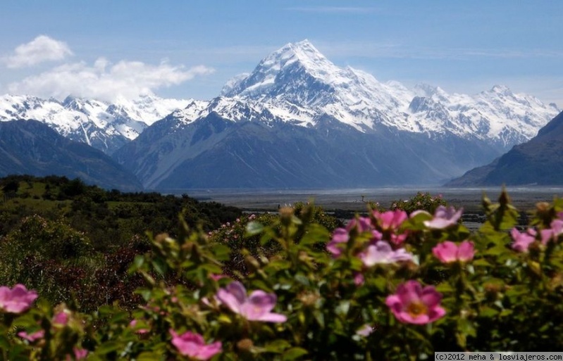 Los Alpes neozelandeses en su primavera