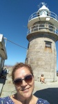 subiendo al faro de la isla del faro