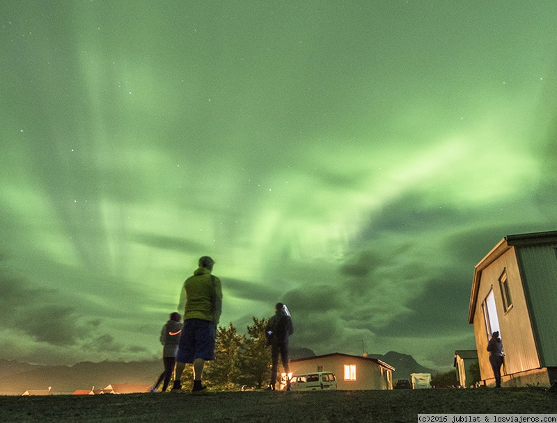 aurora boreal en Asgardur