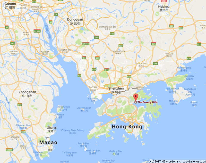 Mapa Hong Kong