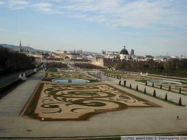 Jardines del Palacio Belvedere en Viena